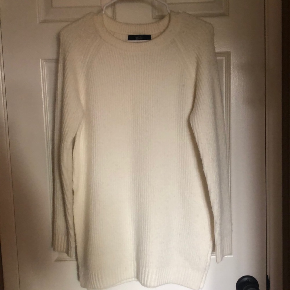 White oversized sweater